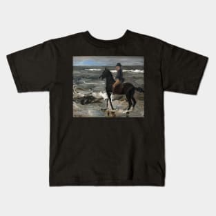 rider on the beach 1904 - Max Liebermann Kids T-Shirt